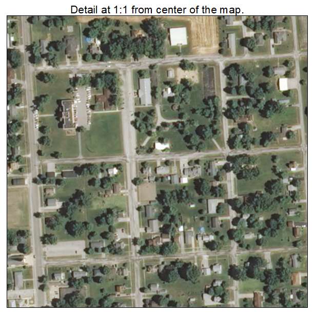Hoyleton, Illinois aerial imagery detail