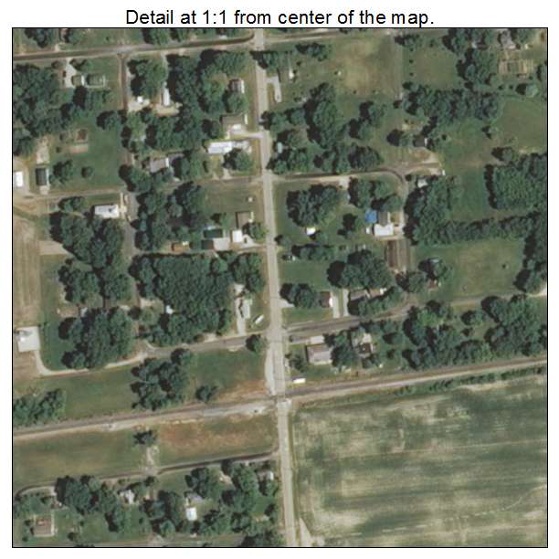Huey, Illinois aerial imagery detail