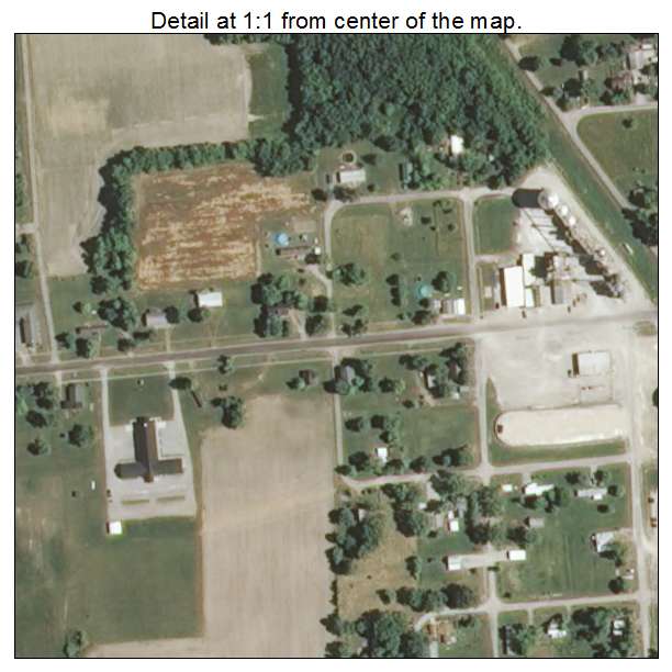 Iola, Illinois aerial imagery detail