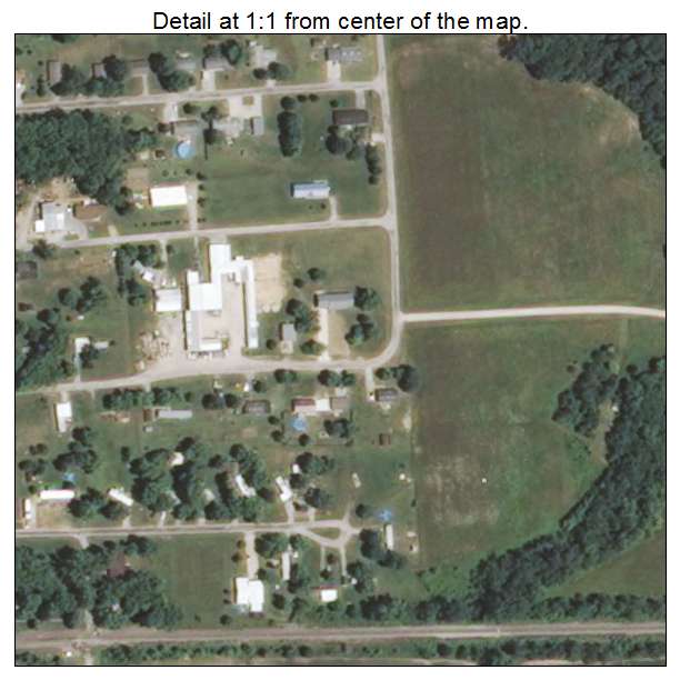Iuka, Illinois aerial imagery detail