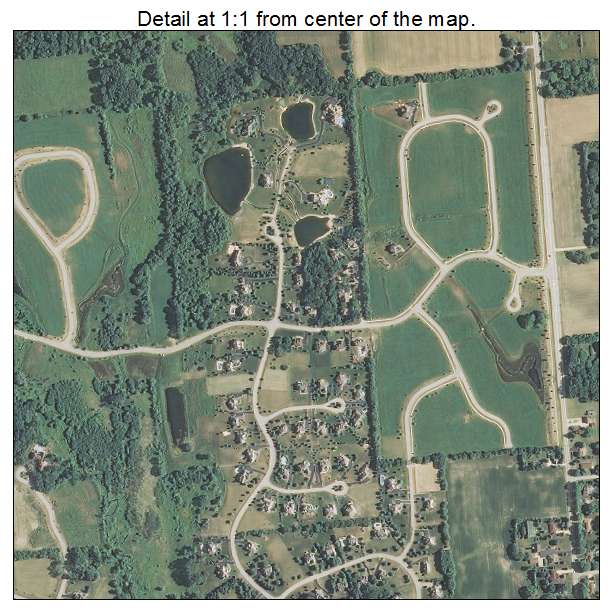 Johnsburg, Illinois aerial imagery detail