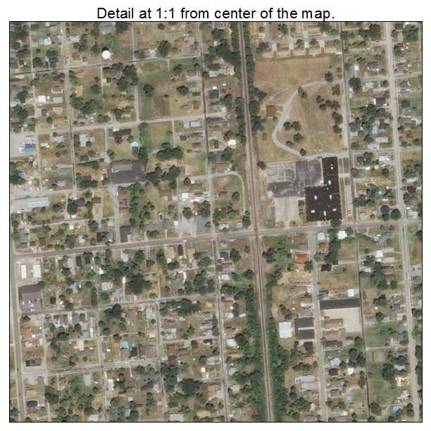 Johnston City, Illinois aerial imagery detail