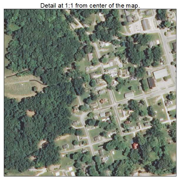 Kampsville, Illinois aerial imagery detail