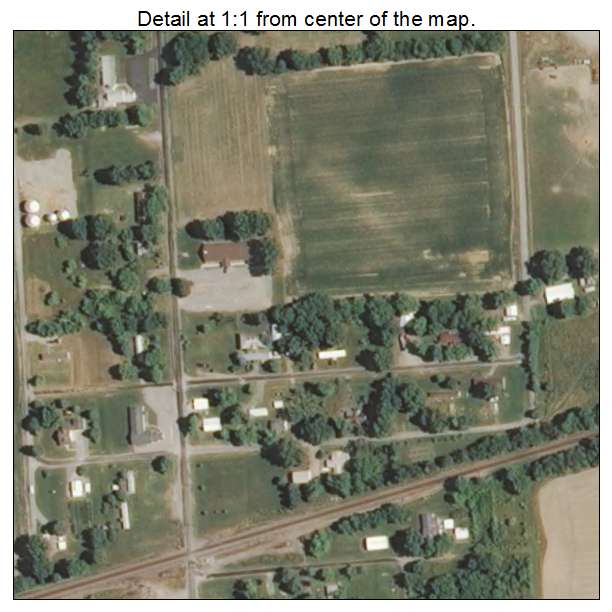 Keenes, Illinois aerial imagery detail