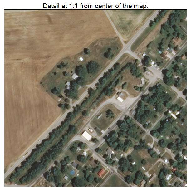 Keensburg, Illinois aerial imagery detail