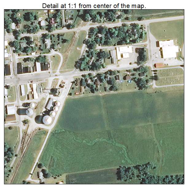 Kempton, Illinois aerial imagery detail