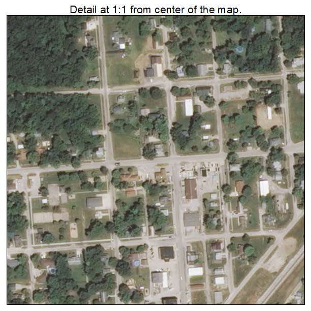 Kinmundy, Illinois aerial imagery detail