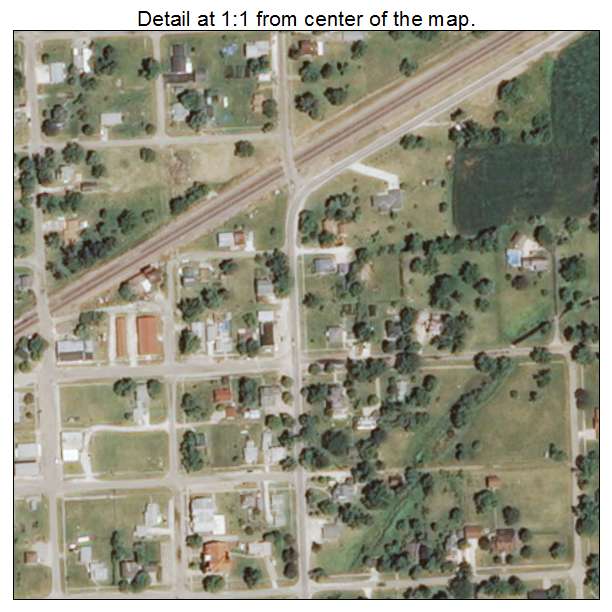 Kirkwood, Illinois aerial imagery detail
