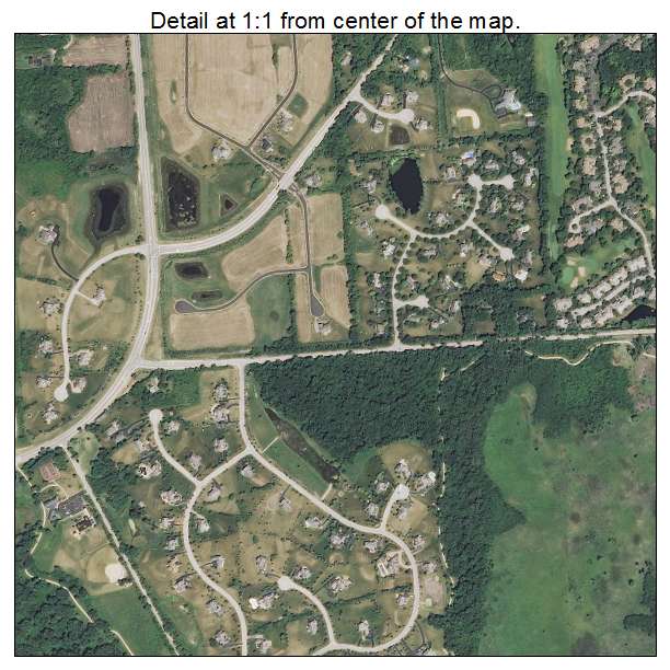 Lake Barrington, Illinois aerial imagery detail