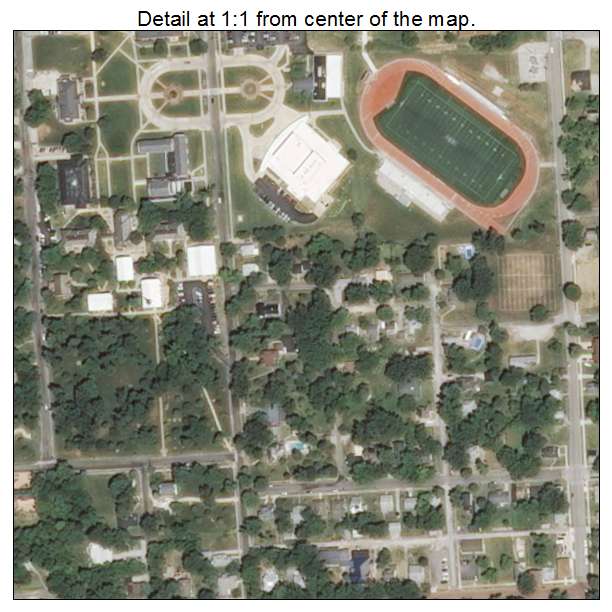 Lebanon, Illinois aerial imagery detail