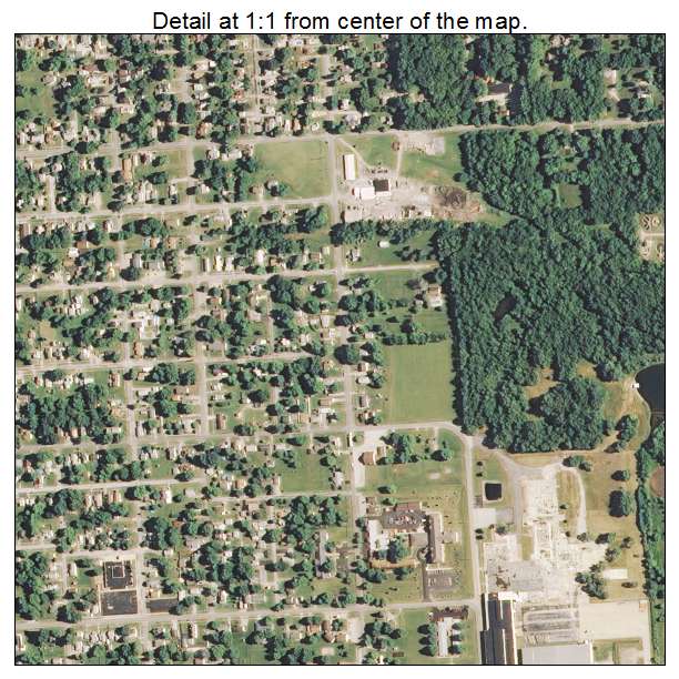 Litchfield, Illinois aerial imagery detail