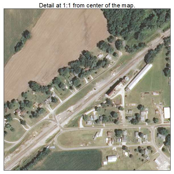 Lomax, Illinois aerial imagery detail