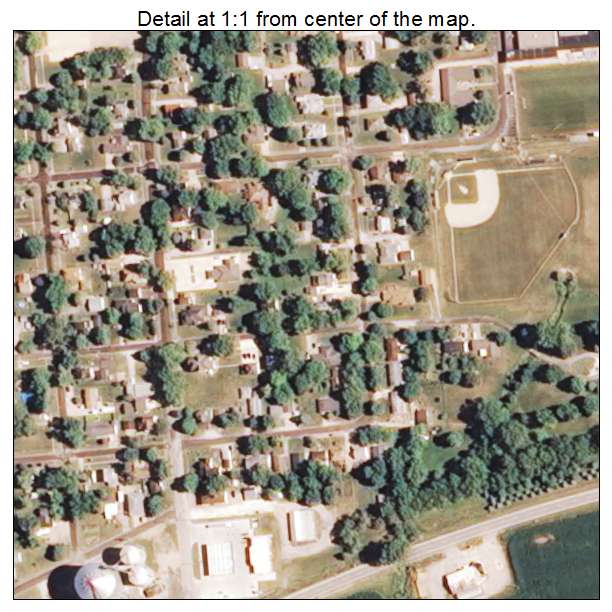 Mackinaw, Illinois aerial imagery detail