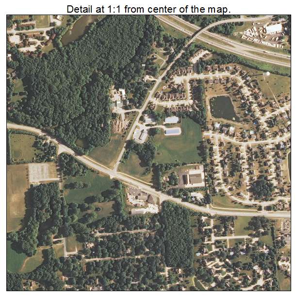 Mahomet, Illinois aerial imagery detail