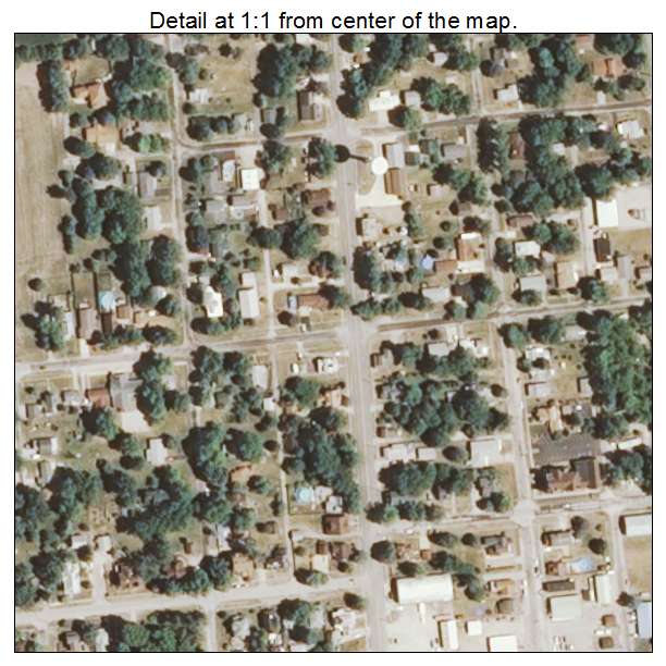 Maroa, Illinois aerial imagery detail