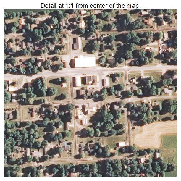 Mechanicsburg, Illinois aerial imagery detail