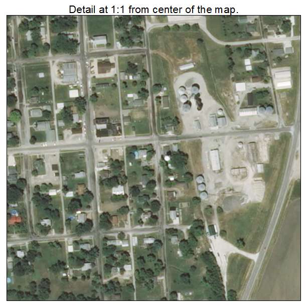 Medora, Illinois aerial imagery detail