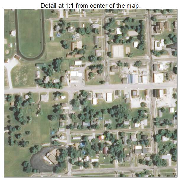 Mendon, Illinois aerial imagery detail