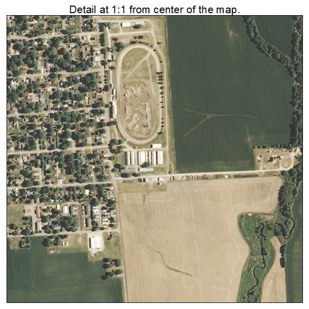 Mendota, Illinois aerial imagery detail