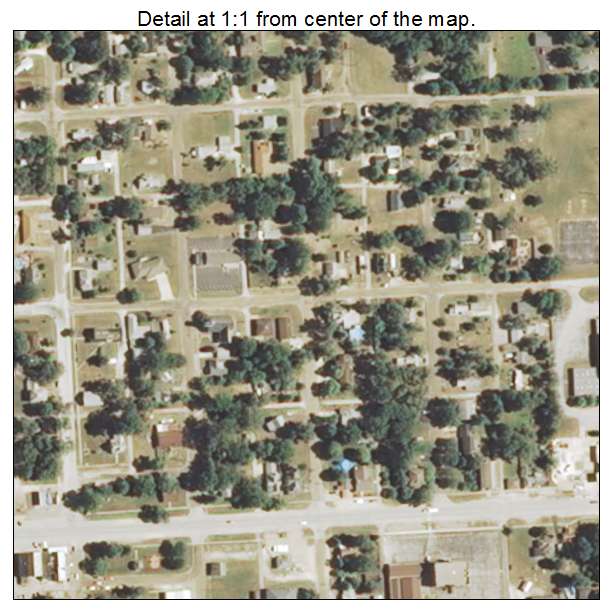 Meredosia, Illinois aerial imagery detail