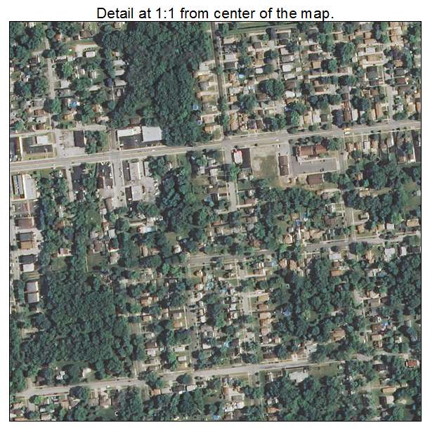 Midlothian, Illinois aerial imagery detail