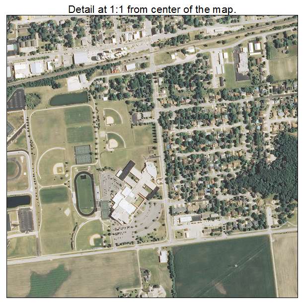 Minooka, Illinois aerial imagery detail