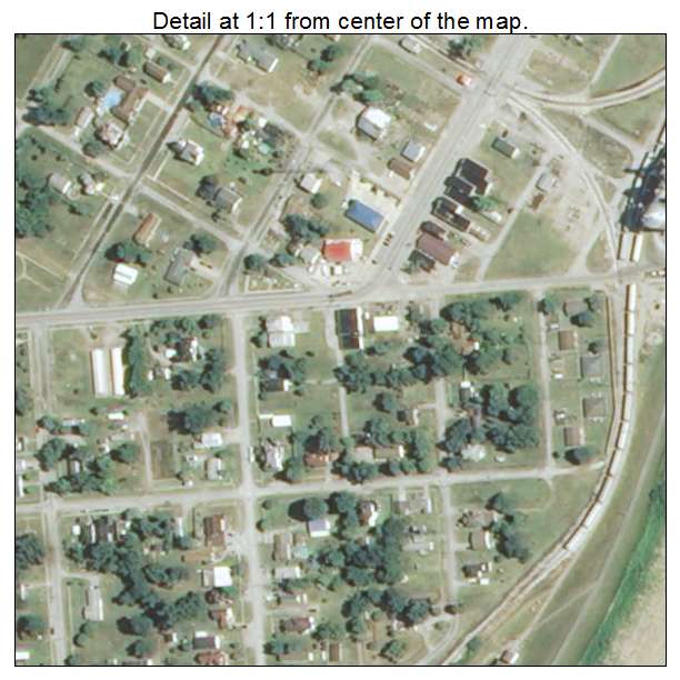 Mound City, Illinois aerial imagery detail
