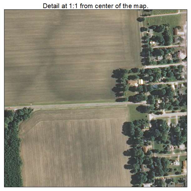 Moweaqua, Illinois aerial imagery detail
