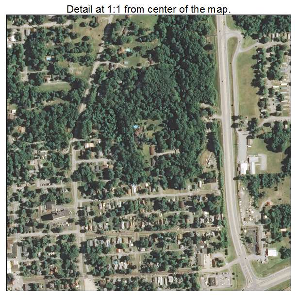 Murphysboro, Illinois aerial imagery detail