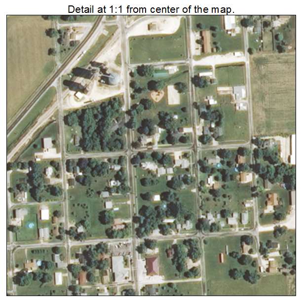 Murrayville, Illinois aerial imagery detail