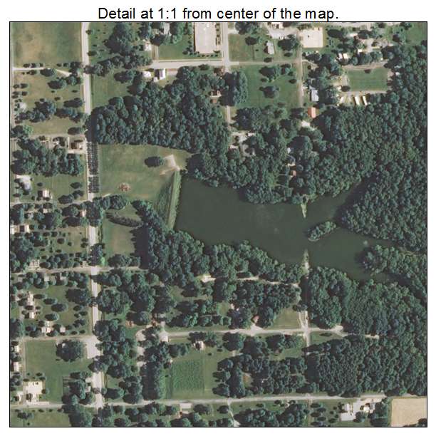 Nauvoo, Illinois aerial imagery detail