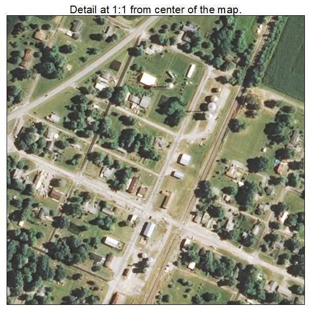 Nilwood, Illinois aerial imagery detail