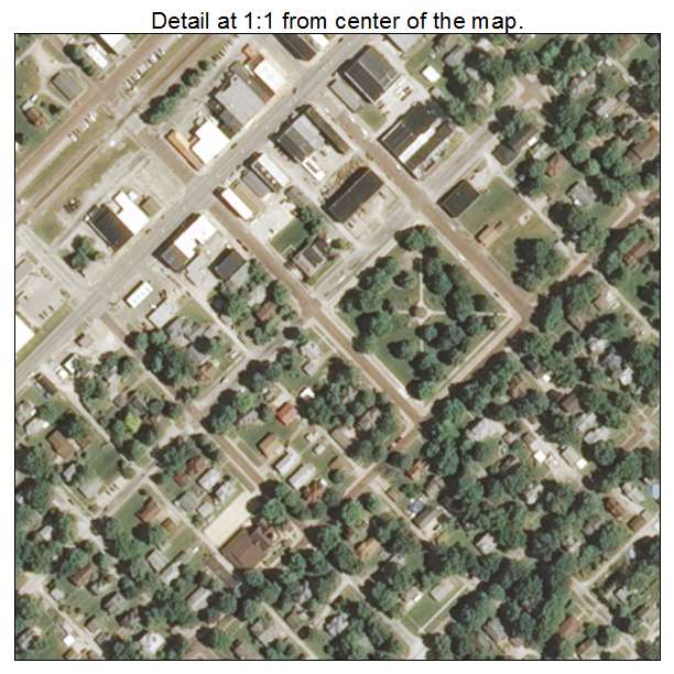 Nokomis, Illinois aerial imagery detail