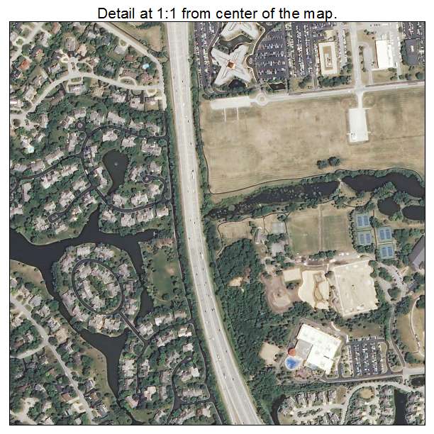 Oak Brook, Illinois aerial imagery detail