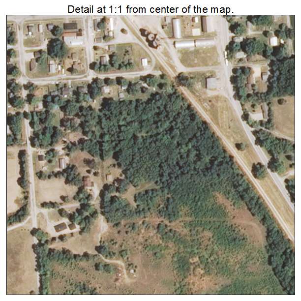 Oakford, Illinois aerial imagery detail