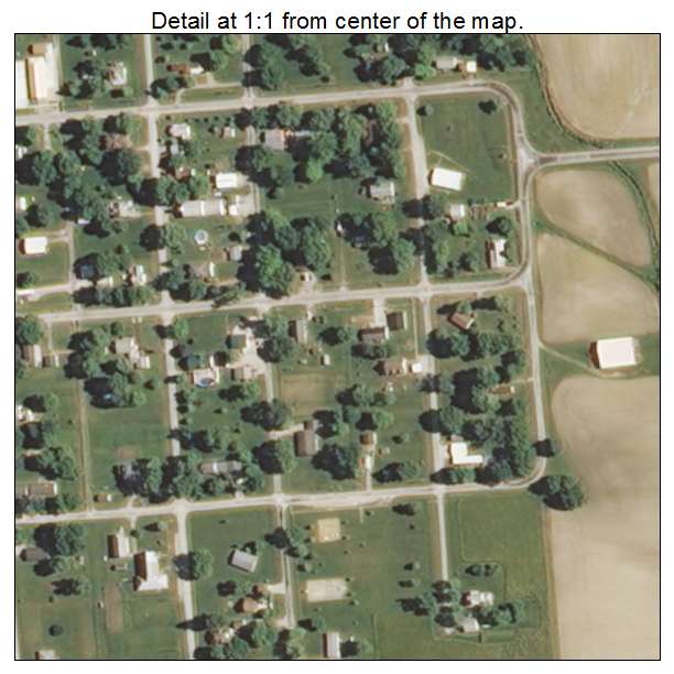 Oconee, Illinois aerial imagery detail