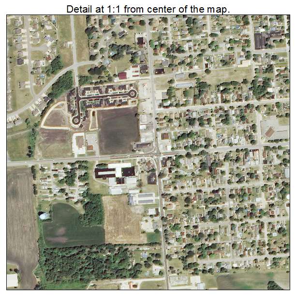 Oglesby, Illinois aerial imagery detail