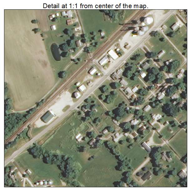 Ohlman, Illinois aerial imagery detail