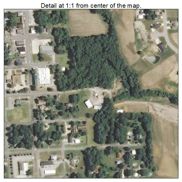 Okawville, Illinois aerial imagery detail
