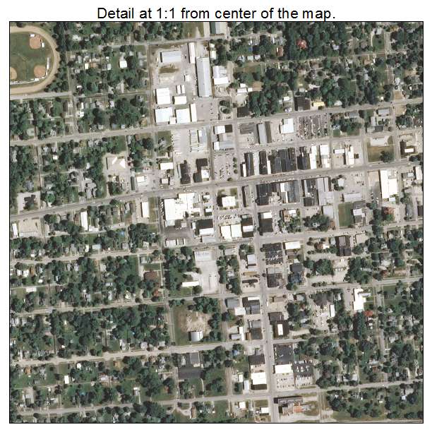 Olney, Illinois aerial imagery detail