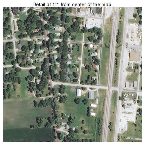 Onarga, Illinois aerial imagery detail