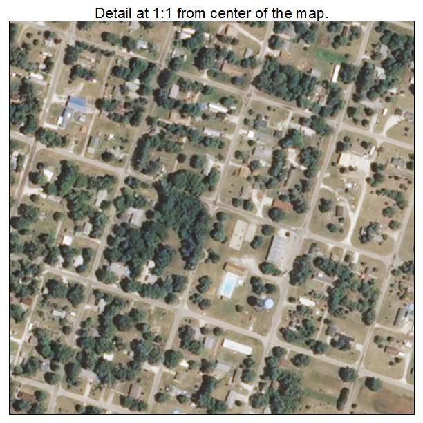 Oquawka, Illinois aerial imagery detail