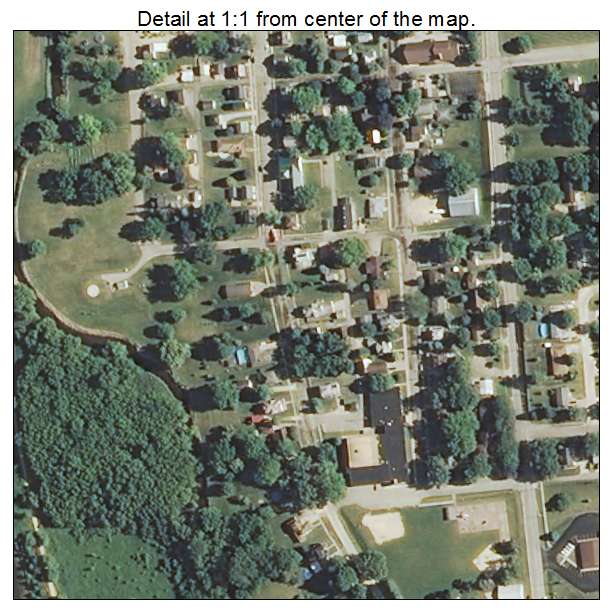 Orangeville, Illinois aerial imagery detail