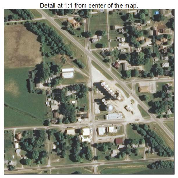Owaneco, Illinois aerial imagery detail