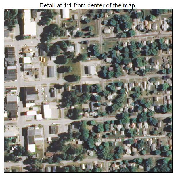 Palestine, Illinois aerial imagery detail