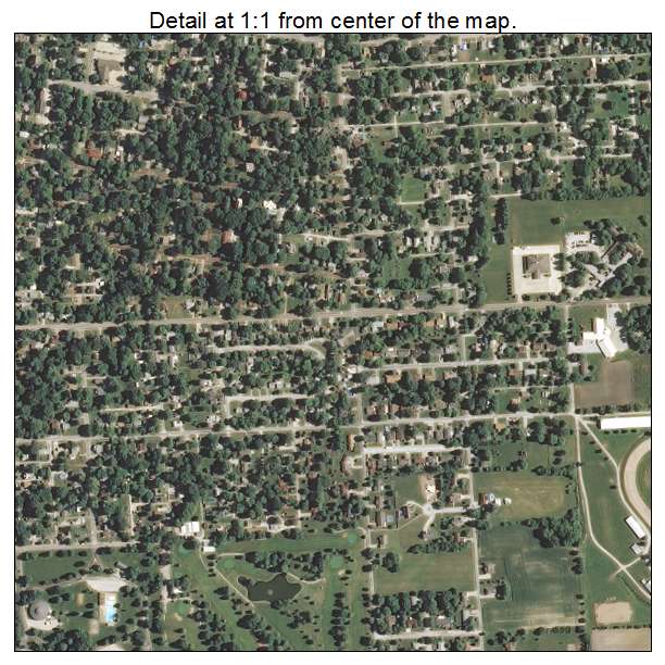 Pana, Illinois aerial imagery detail