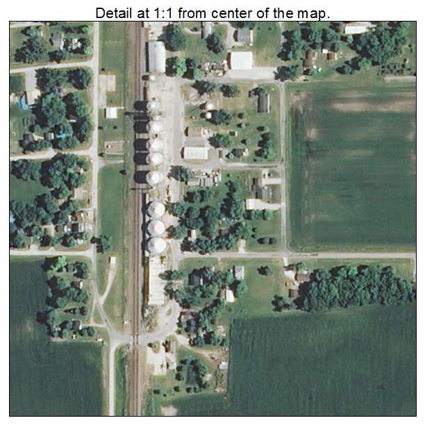 Papineau, Illinois aerial imagery detail