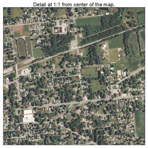 Paris, Illinois aerial imagery detail