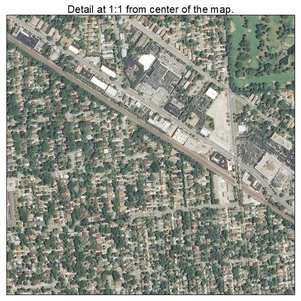 Park Ridge, Illinois aerial imagery detail