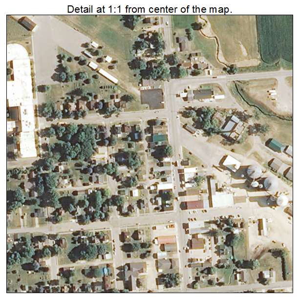 Pearl City, Illinois aerial imagery detail